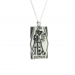 Justice Tarot Card Necklace 